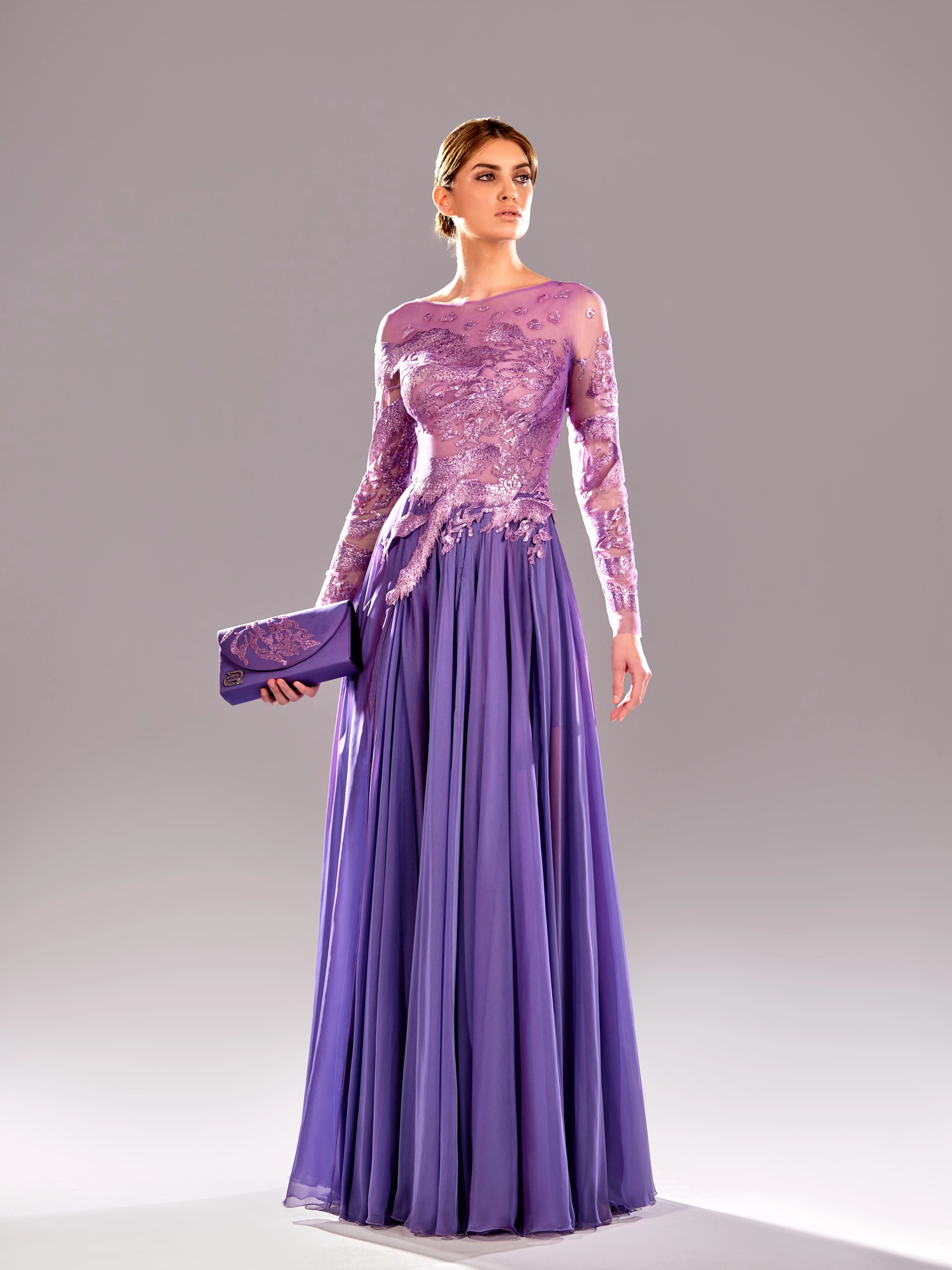 SS 80 Violet Embroidery Mouslin CassidaUS 01 Violet